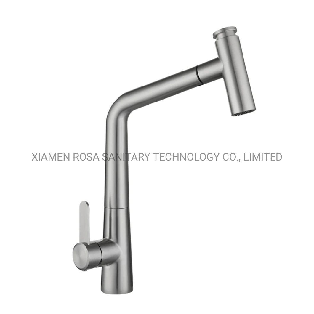 Kitchen Faucet with Pull Down Sprayer Brushed Nickel, High Arc Single Handle Kitchen Sink Faucet with Deck Plate, Commercial Modern Stainless Steel