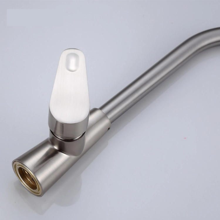 Brushed Nickel Kitchen Mixer Tap Sink Faucet