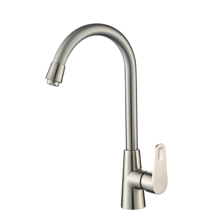 Brushed Nickel Kitchen Mixer Tap Sink Faucet