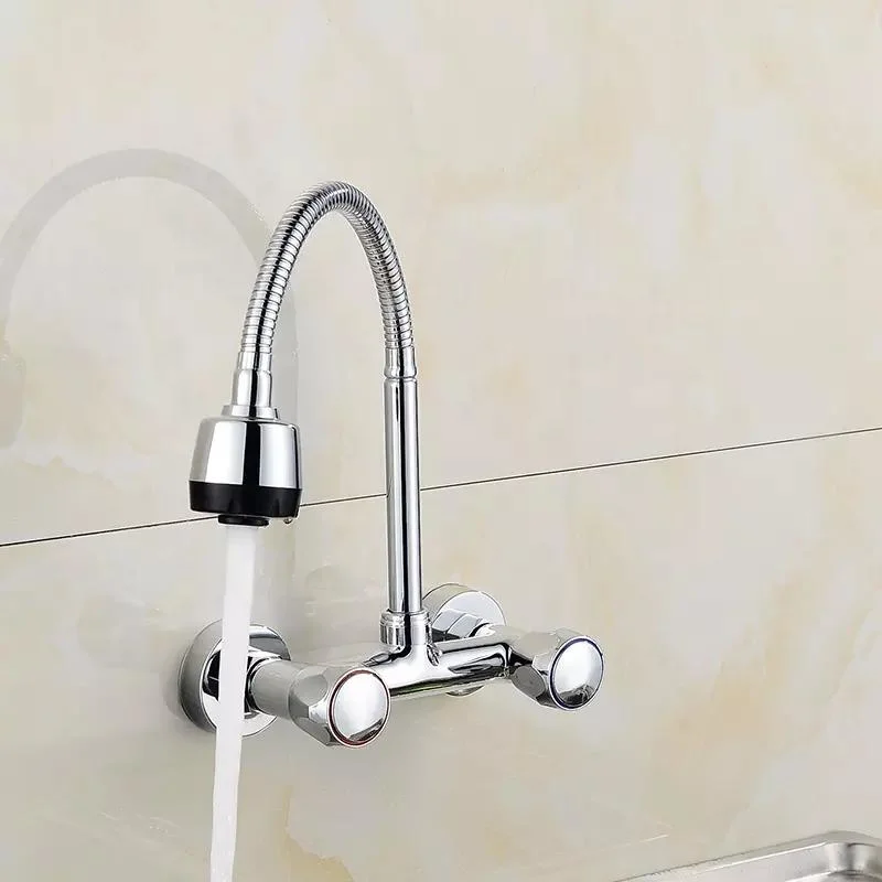 Stainless Steel Modern Kitchen Wall Mounted Contemporary Kitchen Faucet