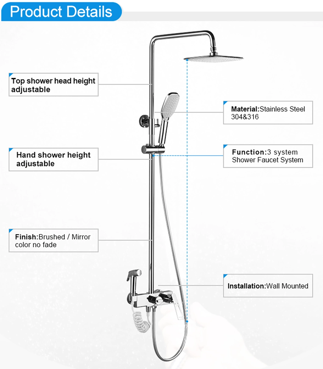 Ablinox Factory Owning Casting Workshop Mixer Bathroom Accessories Thermostatic Bath Tub Shower Set Mixer Tap Water Faucet Shower